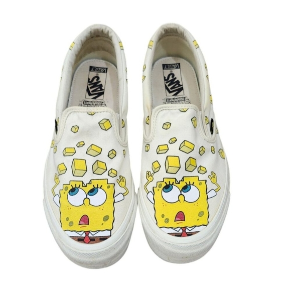 RARE SpongeBob Square Pants X Vans Vault Slip On Shoes Men’s Sz 10.5/W 12 - Picture 4 of 11
